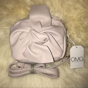 Vegan crossbody blush bag bow Red DRESS Boutique